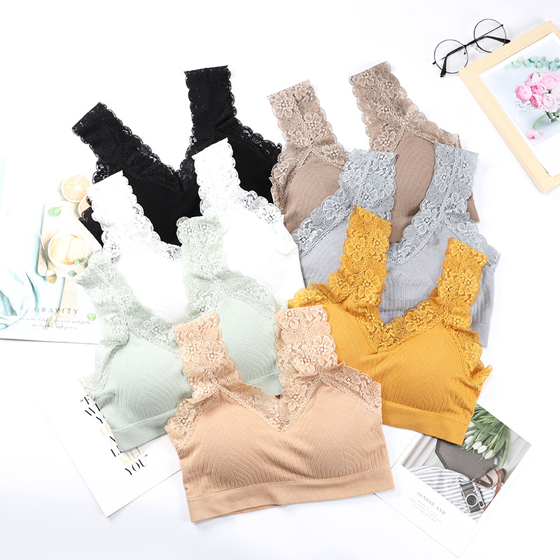 Comfortable New Design Seamless Tube Top Girl Padded Full Cup Sleep Traceless Vest Tank Top Bra