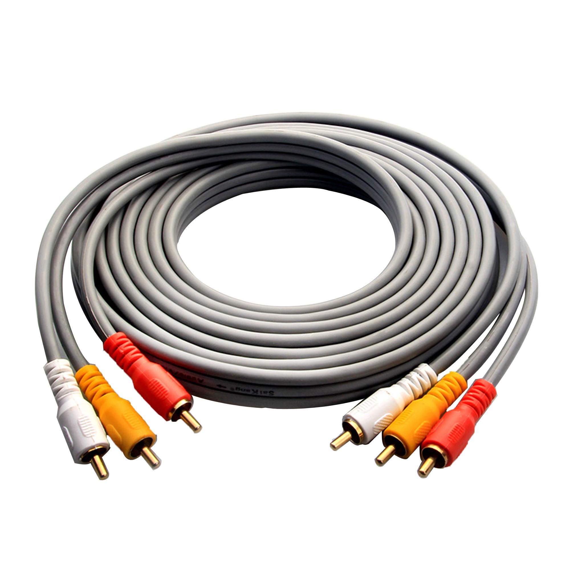 3RCA к 3RCA 3X RCA Аудио Видео AUX кабель AV линия ноутбука DVD ТВ усилитель 3RCA кабель