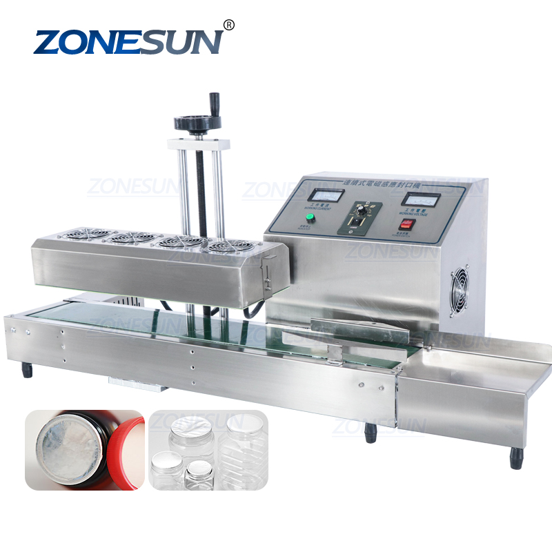 ZONESUN ZS-FK-6000A Автоматическая непрерывная пластиковая бутылка для термической запайки электромагнитной индукции запечатывания алюминиевой фольгой машины