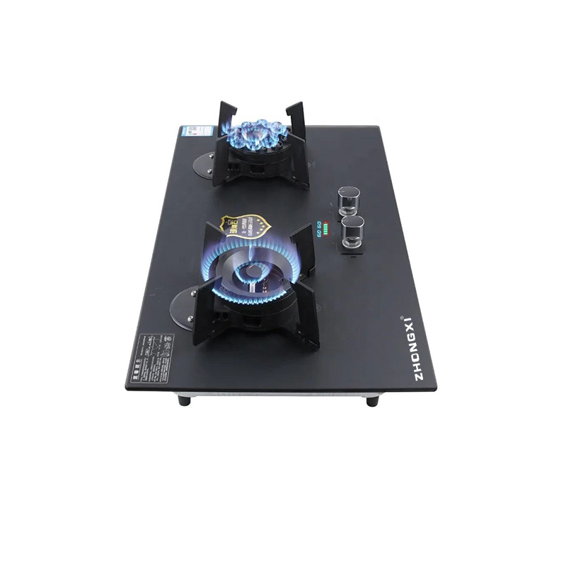 High Technology Marble Durable High Quality Black Build in Gas Stove Double Burner