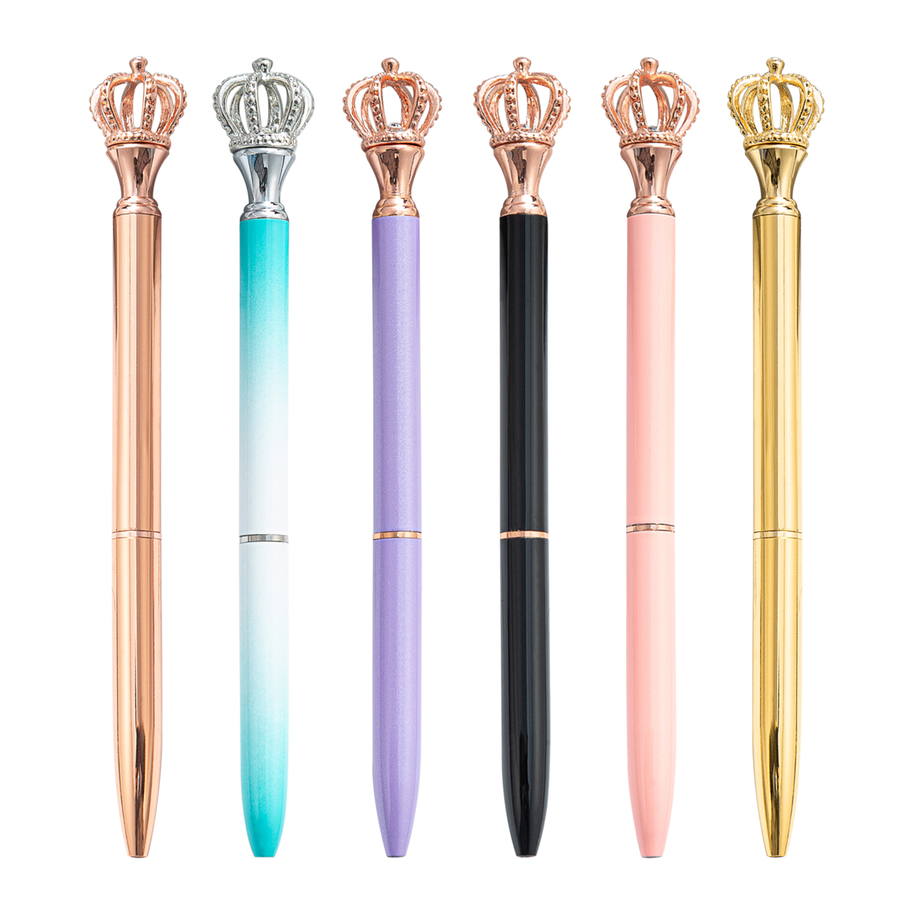 Advertising Metal Crown Twist Pen Customized Logo Pen Top Big Crown Ballpoint Pen