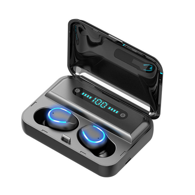 8D стерео 2000 мАч цифровой дисплей мини сенсорный F9-5 Tws Bluetooth V5.0 беспроводные наушники жк-наушники