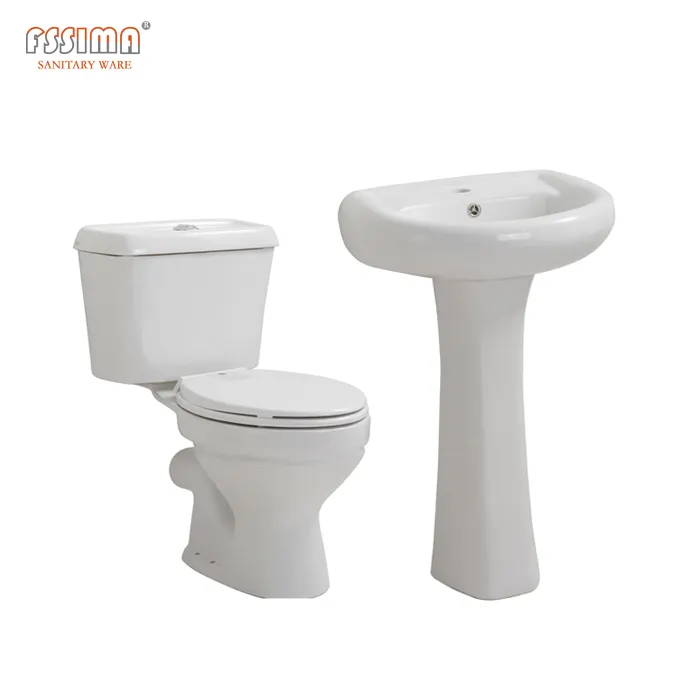 Nigeria mini set Cheap Price Popular Africa Two Piece toilet set with Hand Wash Basin