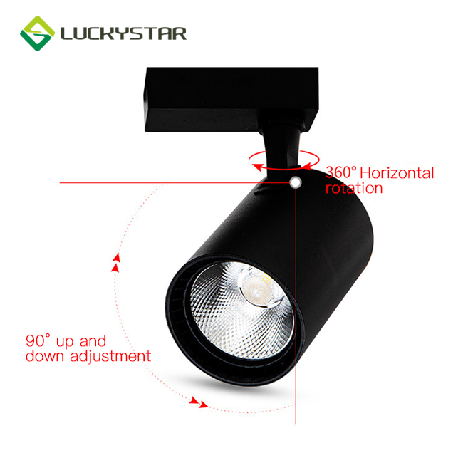 New Design Aluminum Adjustable 3W 6W 10W 20W 30W Track light Fixture COB Ceiling Spot Led Track Light