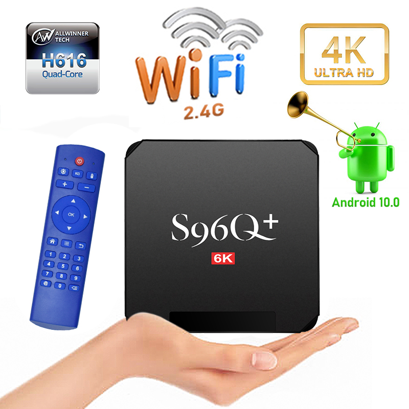 2020 новейший Android 10,0 tv box S96Q плюс Allwinner H616, 4 Гб оперативной памяти, 32 Гб встроенной памяти, IP TV Box Smart 4K 6K 8K Android Tv box