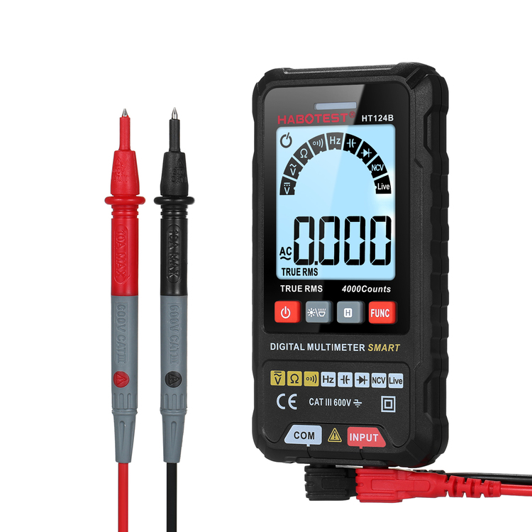 Умный Цифровой мультиметр HABOTEST HT124B, цифровой мультиметр-Зажим постоянного и переменного тока