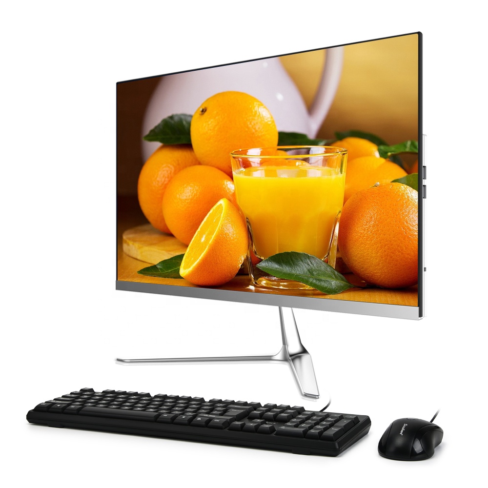 2021 OEM Customized Logo 23.8 Inch IPS 1920*1080 Aio PC Dual Core I3 4 Gen Business Desktop Computer 8GB+512G SSD For Home