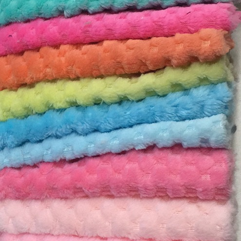 Colorful double faced flannel jacquard fabric for winter coat