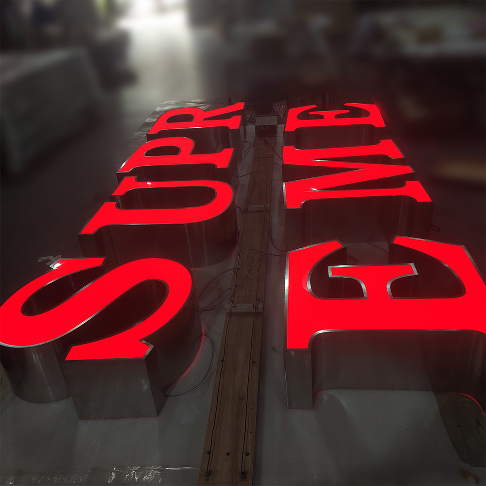 Professional Custom Open Face Big Raceway Frontlit Channel Letter Led Signs