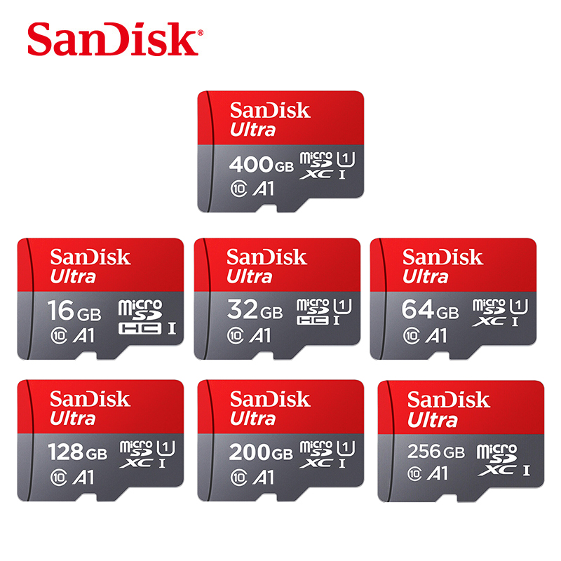 Оптовая продажа оригинальных карт памяти SanDisk microsd 32 Гб 64 Гб 128 ГБ Flash TF Micro SD A1 Ultra Class 10 / U3 A2