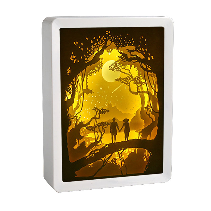 Big Discount Factory Customized Paper Cut LED Light Box Plastic Frame