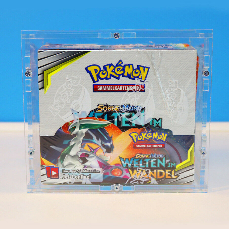 Pokemon Booster Box Acrylic Display Case With Strong Magnets Lid