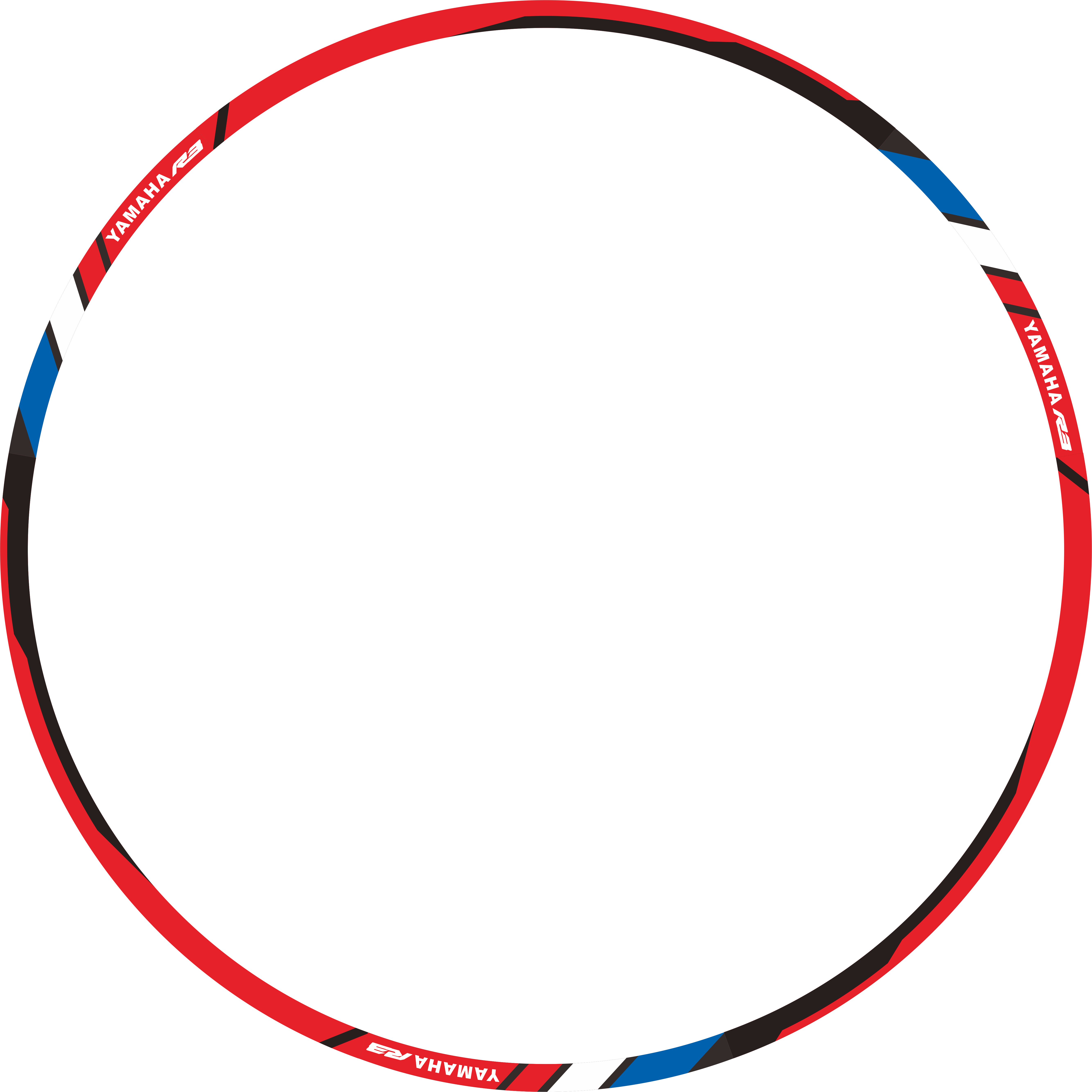 Motorcycle hub sticker is applicable to Ya maha R1 R3 R6 modified rim edge stripe waterproof reflective color paste
