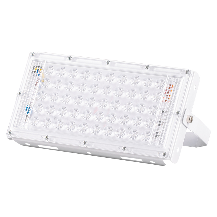 Прочный алюминиевый уличный прожектор ip65 smd 2835 с линзой wintersweet, 50 Вт, синее светодиодное прожекторное освещение для стадиона с дистанционным управлением