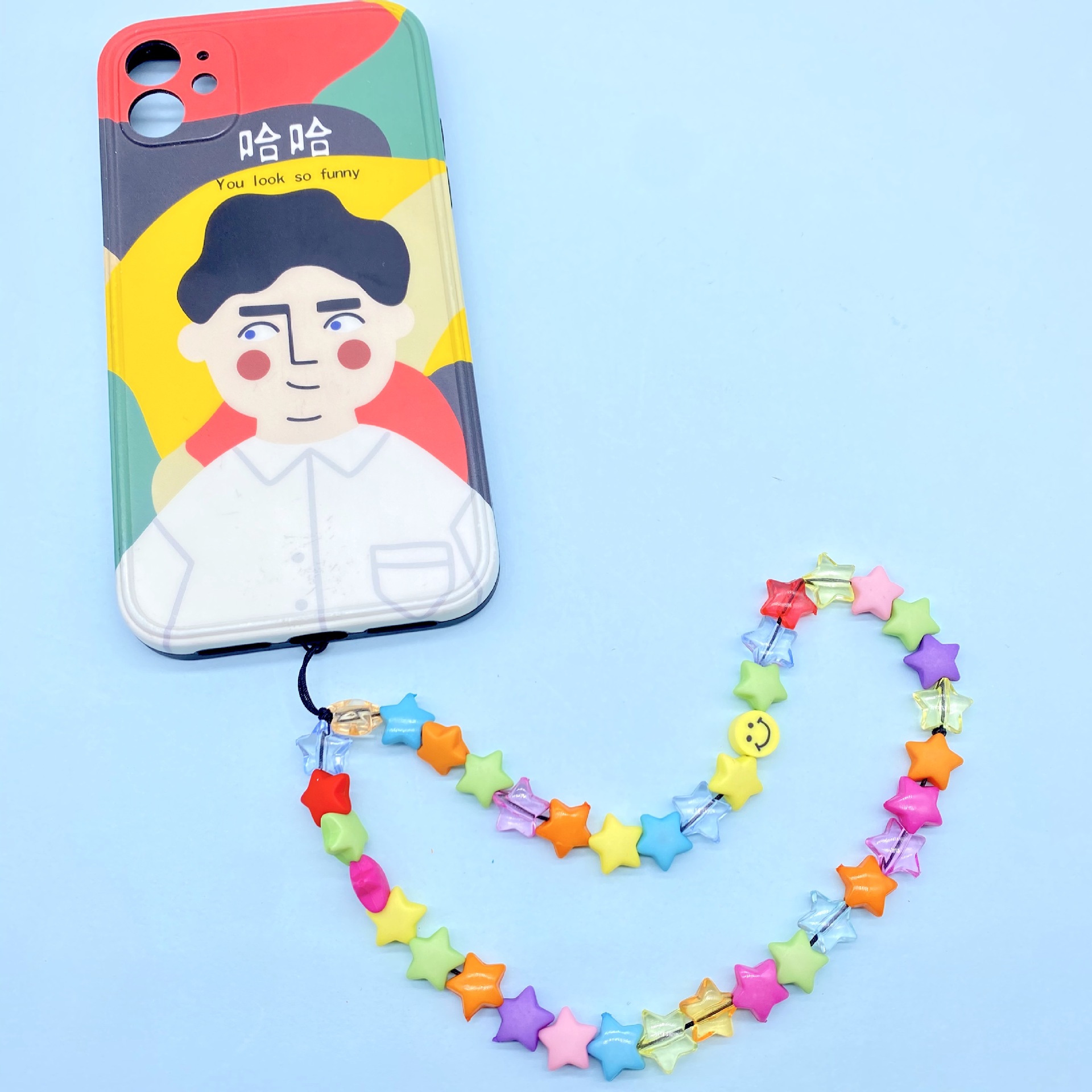 Fashion Factory Price Acrylic Cell Phone Accessories Phone Chain Beads Straps For Mobile