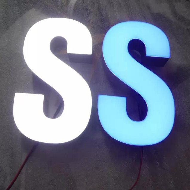 LED Acrylic Front-lit 3D Letter Store Sign Illuminate Plastic Logo Signage for Logo Display