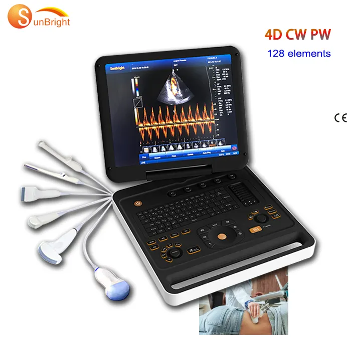 Hospital 4D Laptop Hot Selling Medical 3D Color Doppler CW Ultrasound Scanner