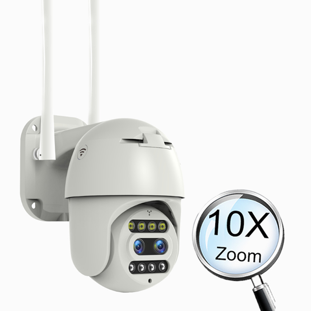 Qearim CareCam vandalproof мини ptz скоростная купольная камера 1080P двойной объектив Гибридный 10х зум беспроводная wifi умная Ptz камера