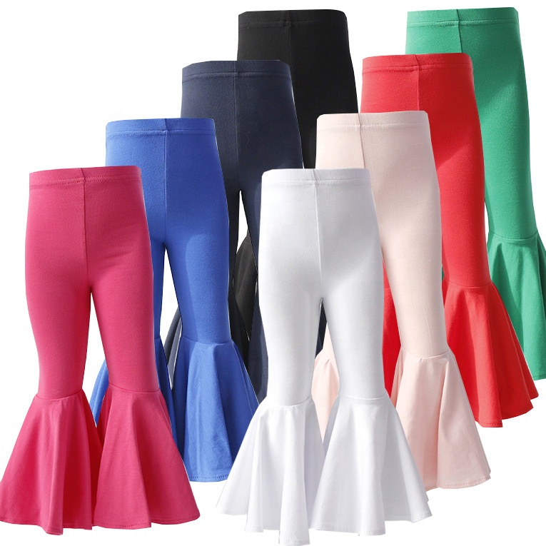 Newest Children Pants Comfortable Fabric Breathable Kids Pants Baby Girl fashion Pants solid color trousers