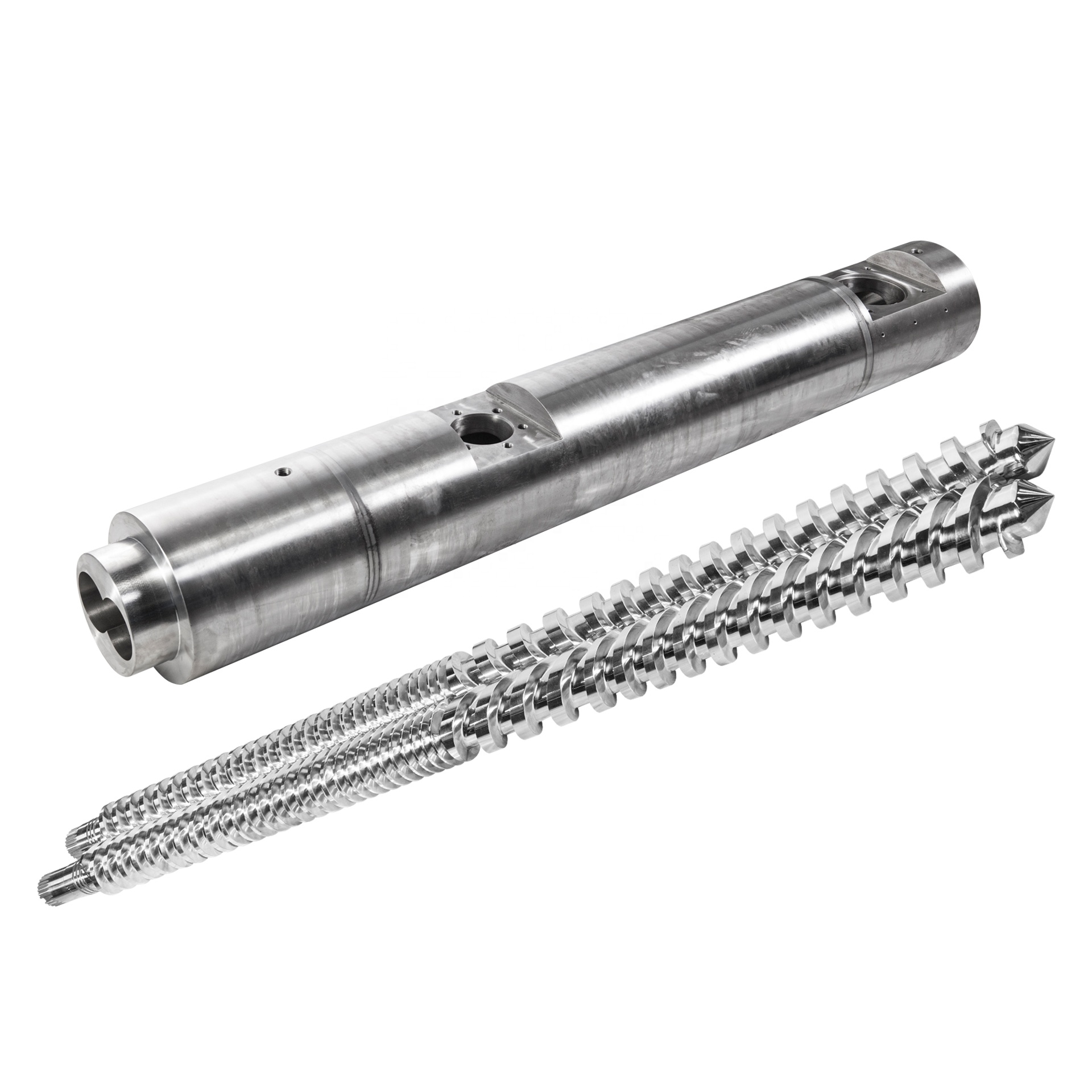 Tongda Barrel Extruder Screw Twin Screw Extruder For PVC Pipe 38CrMoAlA Alloy Structural Steel Nitriding Barrel