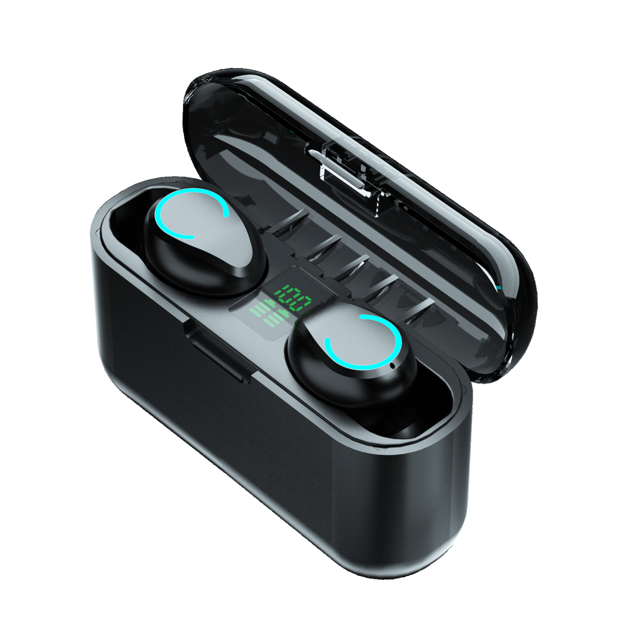 F9-13 LED screen gaming earbuds F9 TWS wireless headphone 2000mah power bank power display waterproof earphone