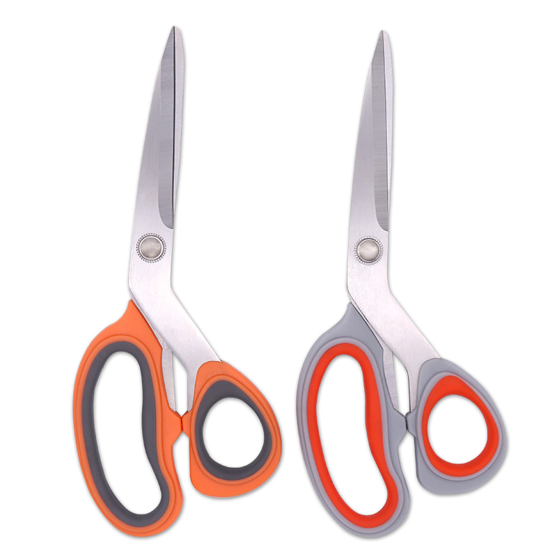 8.2 titanium industrial plastic handle tailor's scissors stainless steel scissors paper fabric big heavy duty scissors
