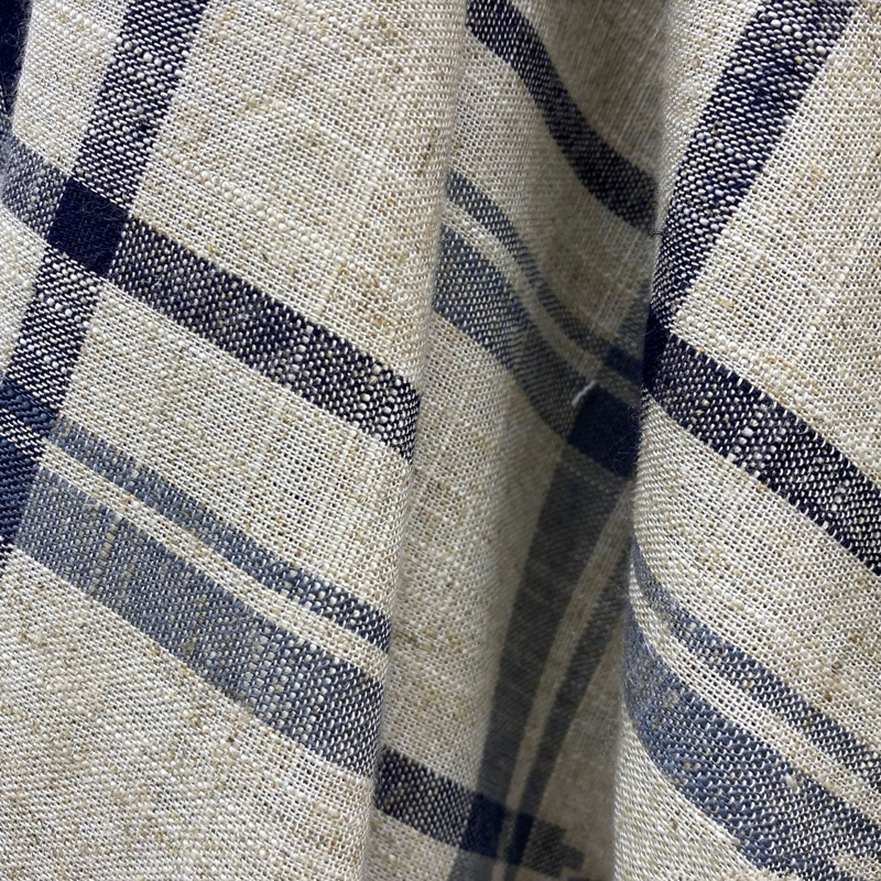 China Fabric Linen Fabrics Suppliers Plaid Cotton Linen Fabric For Shirt