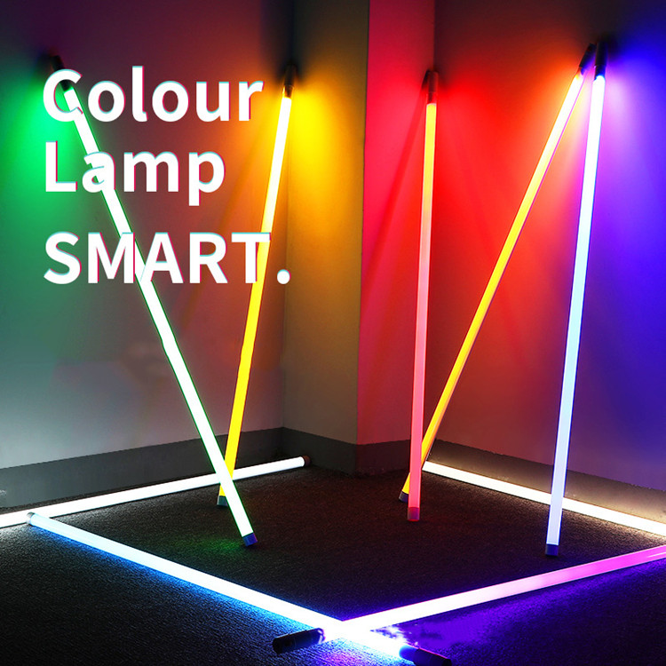 Portable Handheld remote control Battery powered led tube light home Decoration rgb neon light lamp