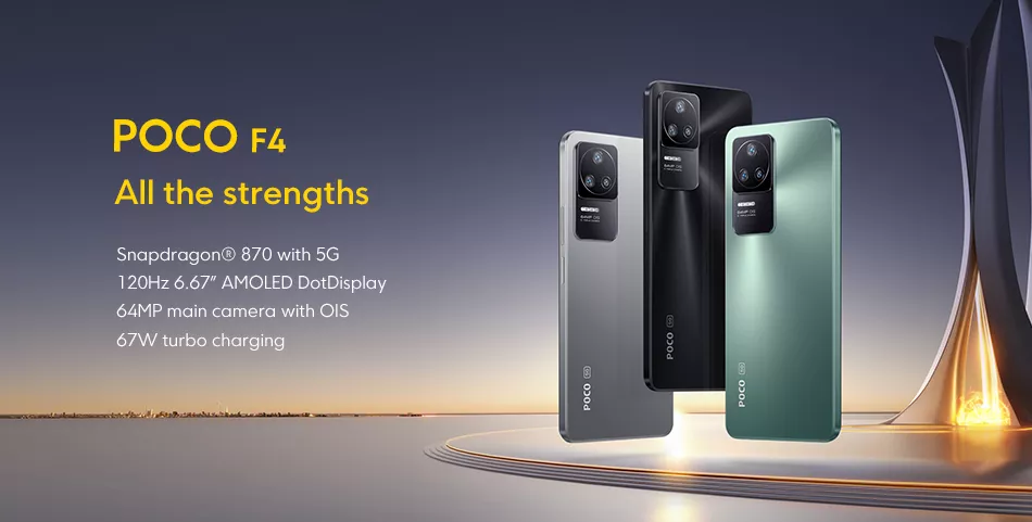 NEW Original Global Version POCO F4 5G Smartphone 128GB/256GB  Octa Core 120Hz AMOLED Dot Display 64MP Camera OIS 67W Charging