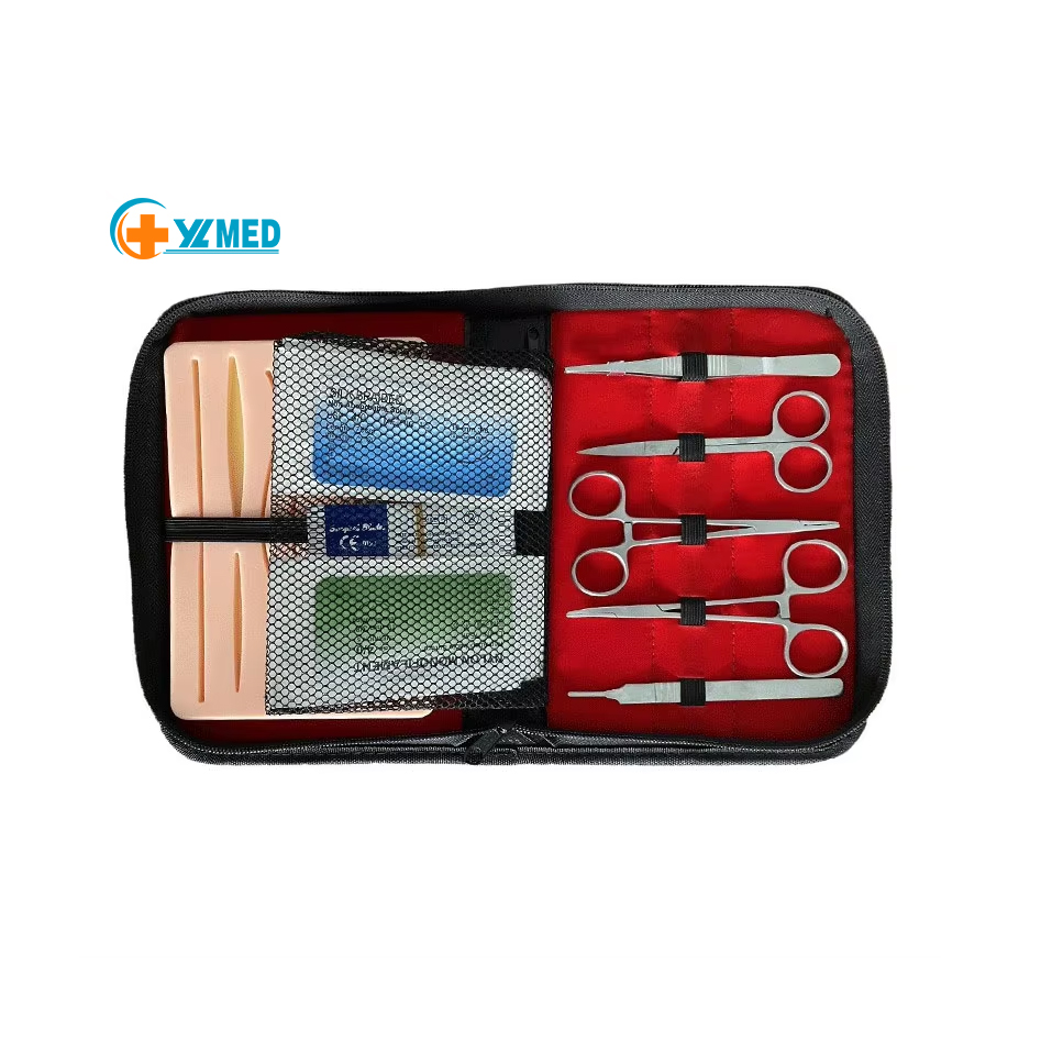 Surgical training simulation wound skin model student silicone suture pad kit