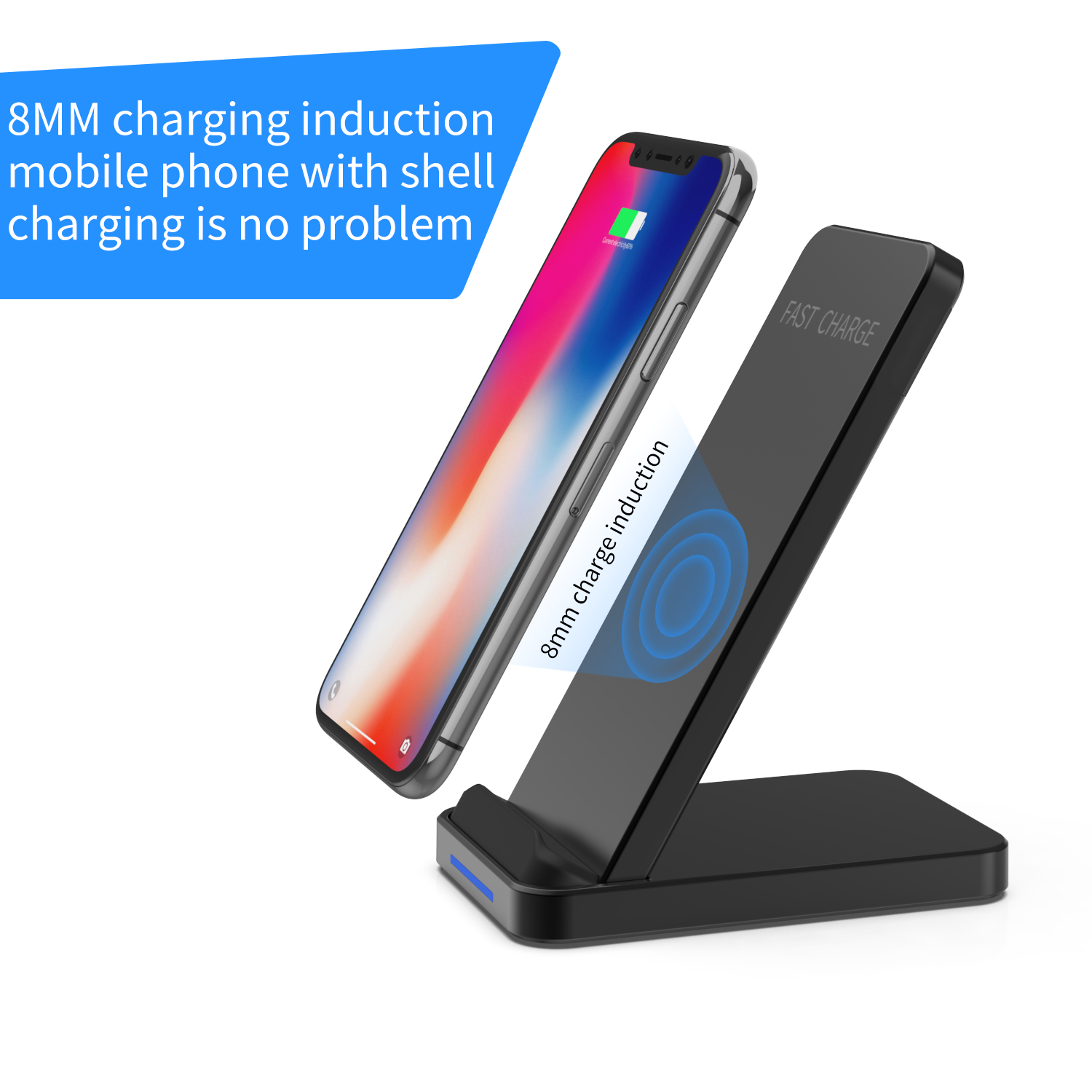 Беспроводная зарядная станция Qi для iPhone 11 Pro X XS 8 XR Samsung S9 S10 S8 S10E, быстрое зарядное устройство для телефона, беспроводная зарядная подставка