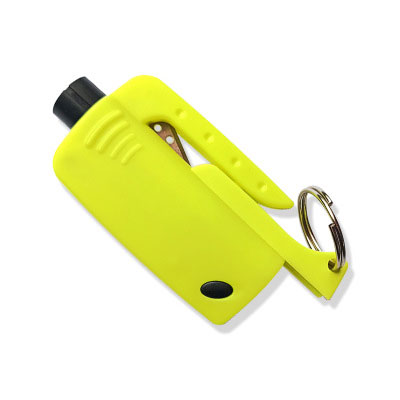 Car multifunctional emergency safety hammer safety belt cutter mini window breaking machine keychain flashlight lighting