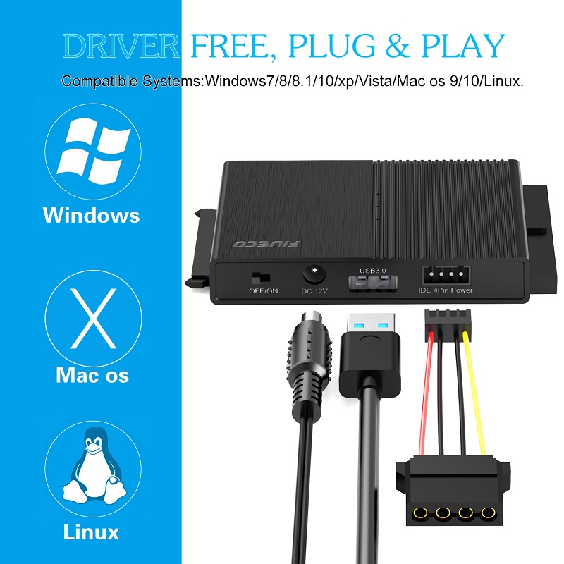 Новая модель ide sata-usb 3,0 переходник из пластика в ide sata