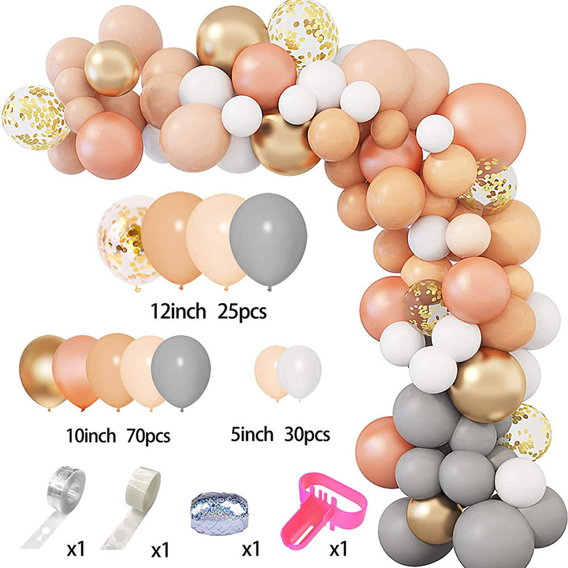 113pcs Pink Happy BIrthday Wedding Anniversary Party Decoration Supplies Balloon Arch Set KIt