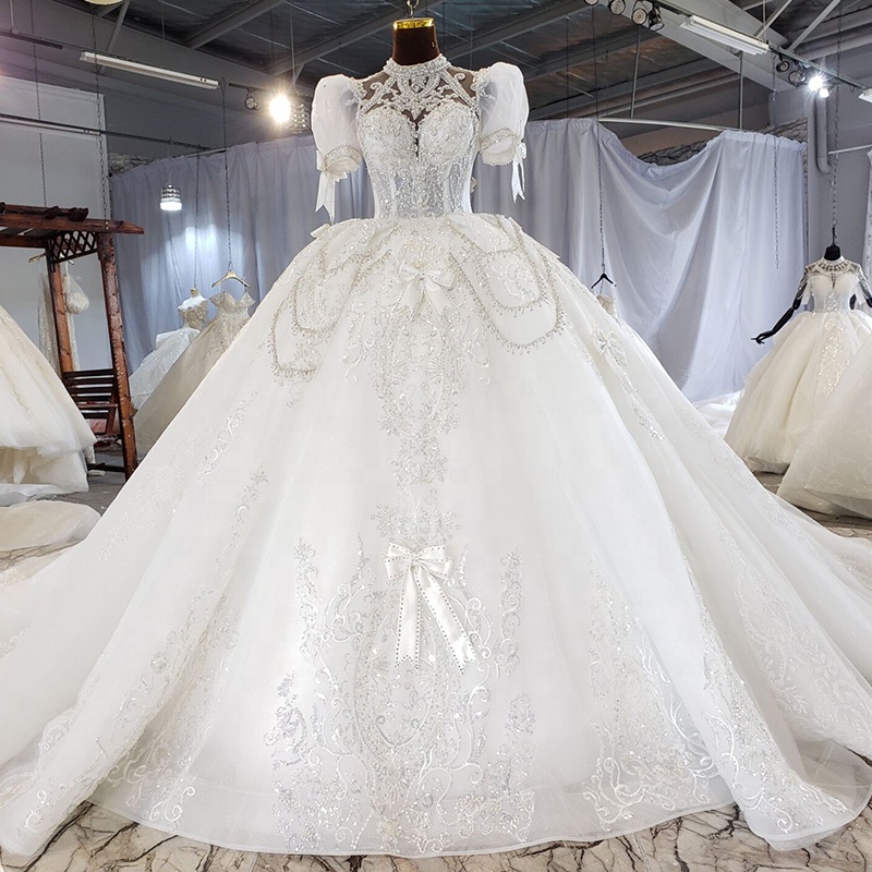 Jancember HTL2214 Lace Beading Sequin Princess Wedding Dress Bridal Gown