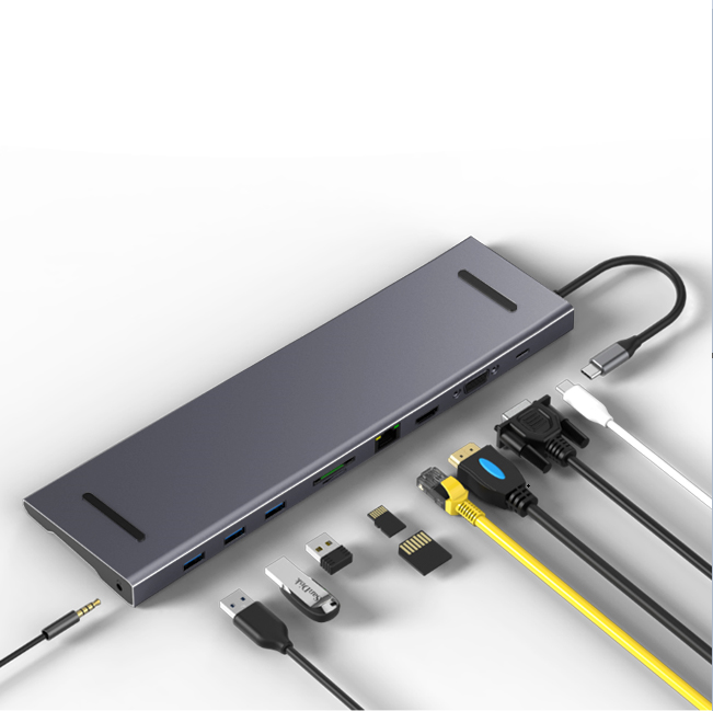 10 порт USB C концентратор с 4k 60 Гц HDTV и VGA порты адаптер Type c концентратор USB