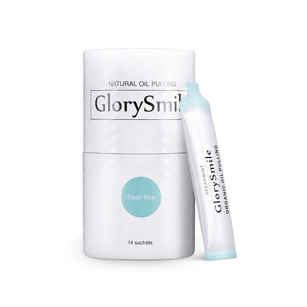 Glorysmile Coconut Shell Pure Coconut Oil Pulling Sachet Mouthwash Teeth Whitening Liquid For Teeth Cleaning