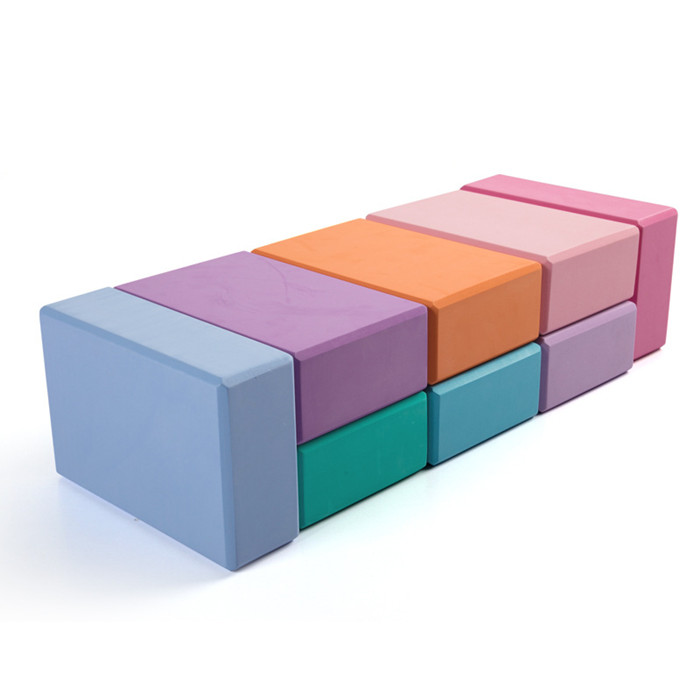 Multi colors EVA yoga block gym foam workout stretching aid body shaping health training for women