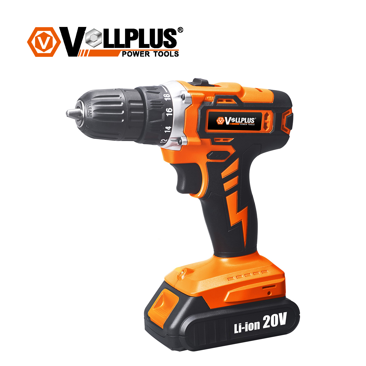 Vollplus электроинструменты VPCD2055 18 в/20 в беспроводная дрель литий-ионная батарея с двумя скоростями