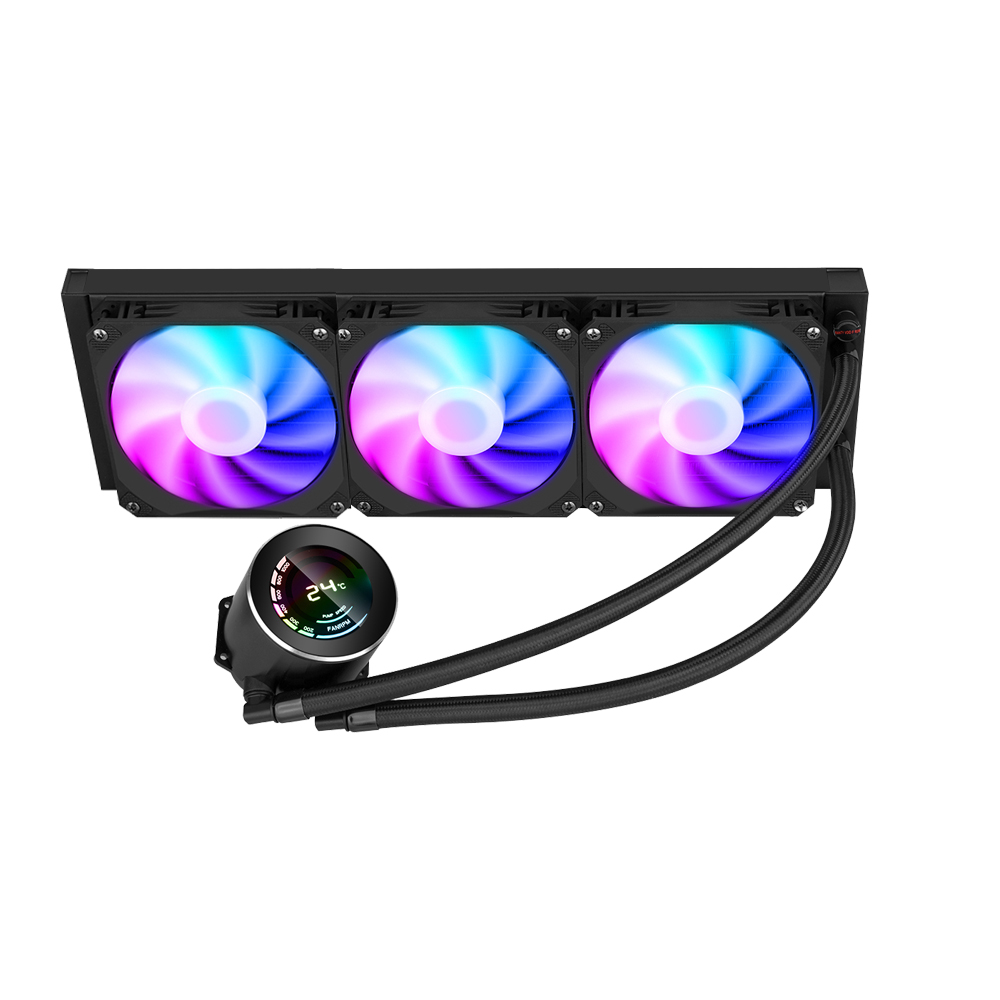 SAMA ARGB 360mm INTEL AMD AIO Cooler Water Cooling CPU Water Cooler with Temperature Display