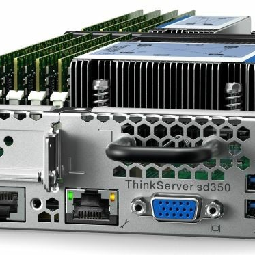 Горячая распродажа, четыре сервера sd350, установленные в корпусе ThinkServer n400
