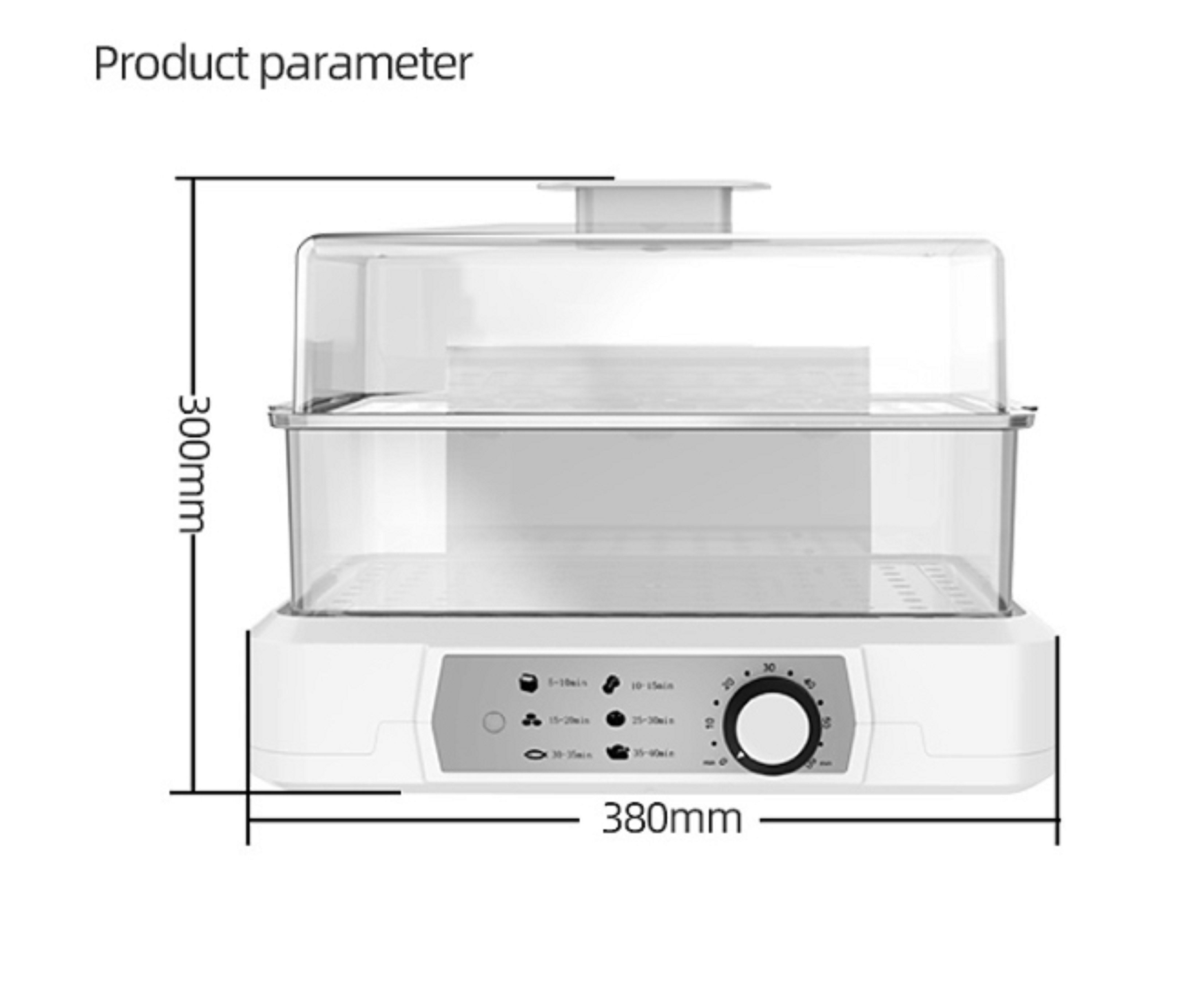 New product 12L 10s quick steam Electric steam cooker Steamer square size big size cook steamer