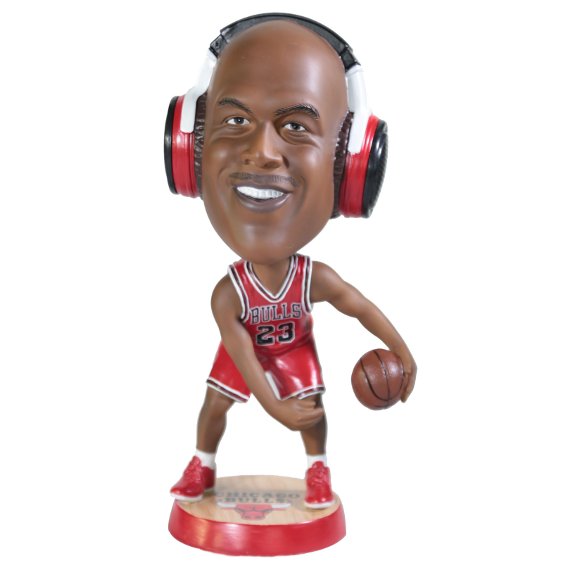 Новый дизайн, рекламная смола, 21 см, Бобл-головка игрока Nba с Bluetooth-динамиком