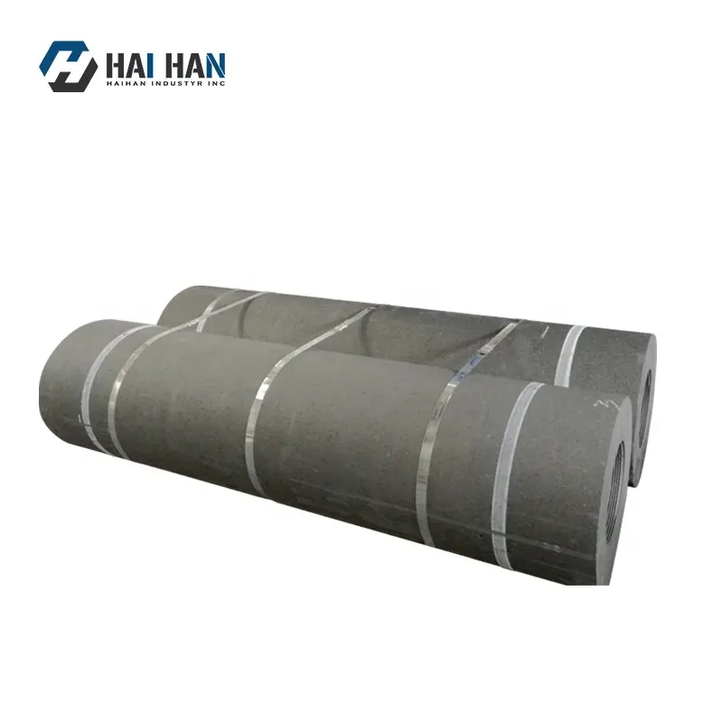 Graphite Electrodes High Power Graphite Electrode With Nipples 75mm 100mm 150mm 200mm 300mm 350mm 400mm