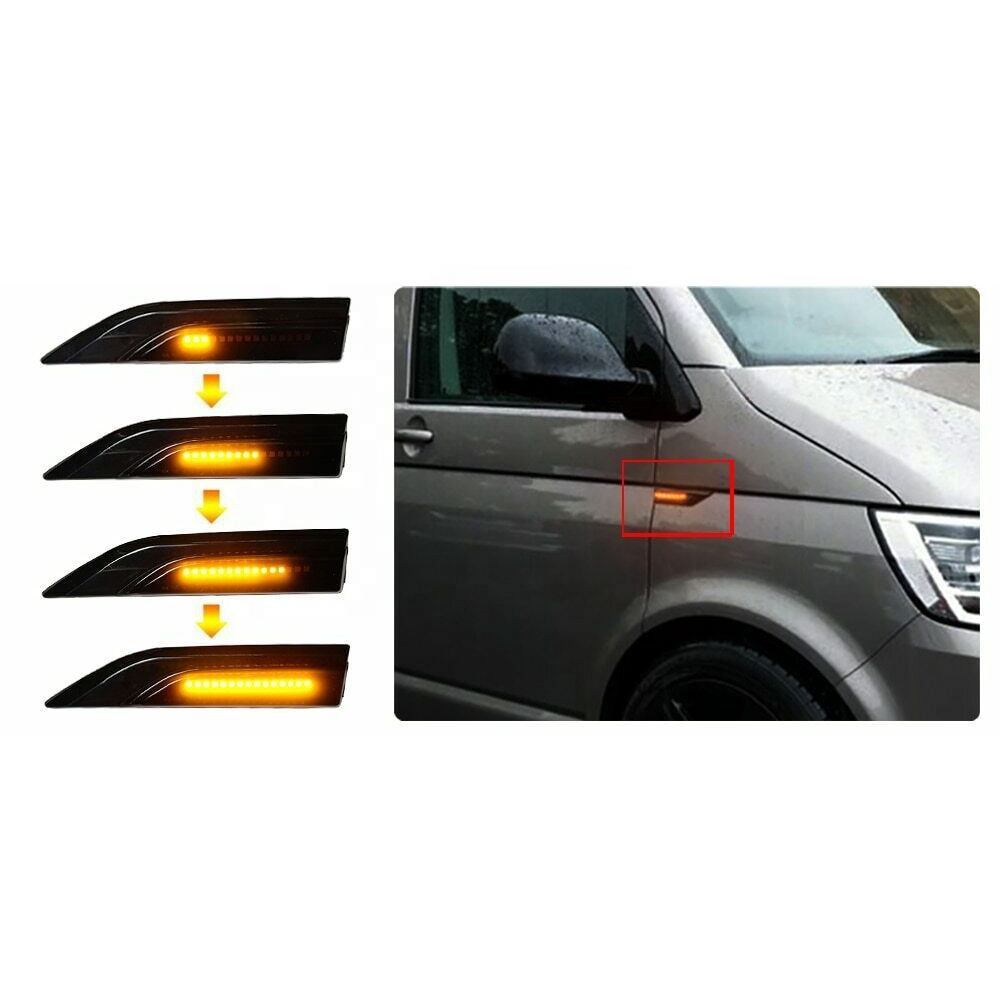 Светодиодный динамический боковой указатель поворота для Volkswagen VW Transporter T6 T7 Caddy 2015-2018