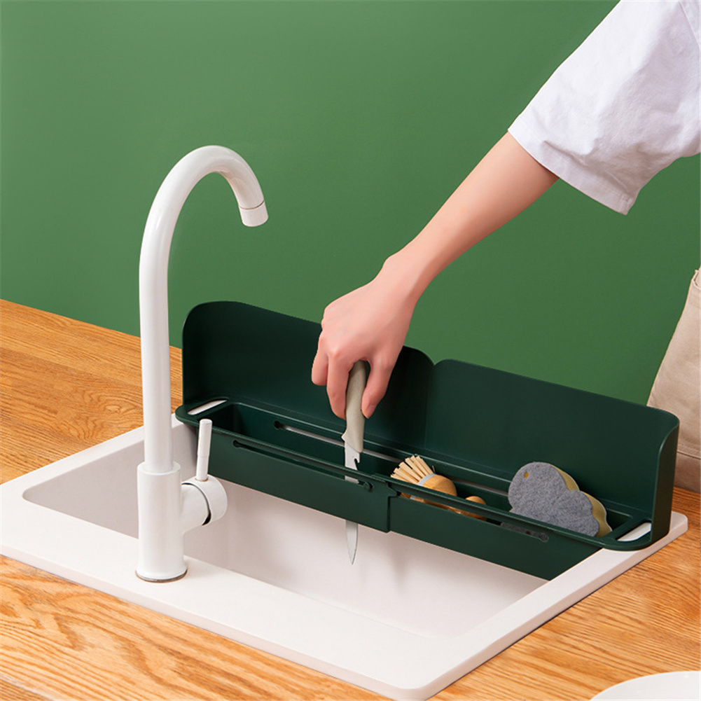 2 In 1 Sucker Waterproof Screen Washing Anti-water Board Kitchen Sink Water Splash Guards for Dish Fruit Vegetable