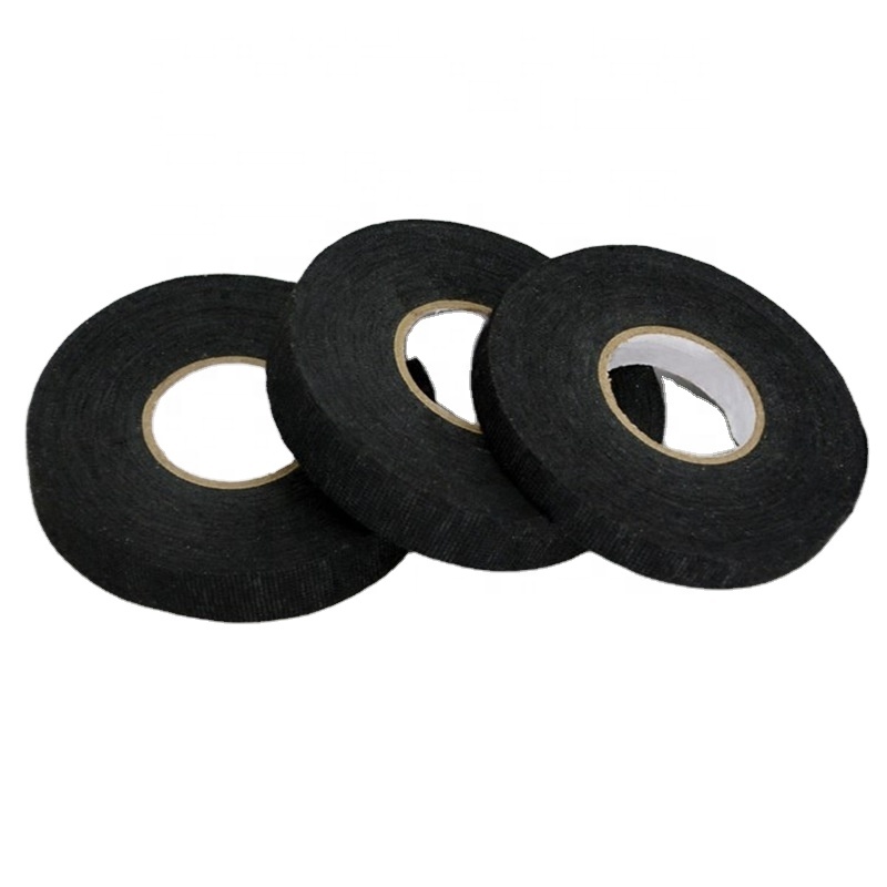 Equal to Tesa51608 China factory flexibility and noise damping for car black cloth automotive wire harness tape