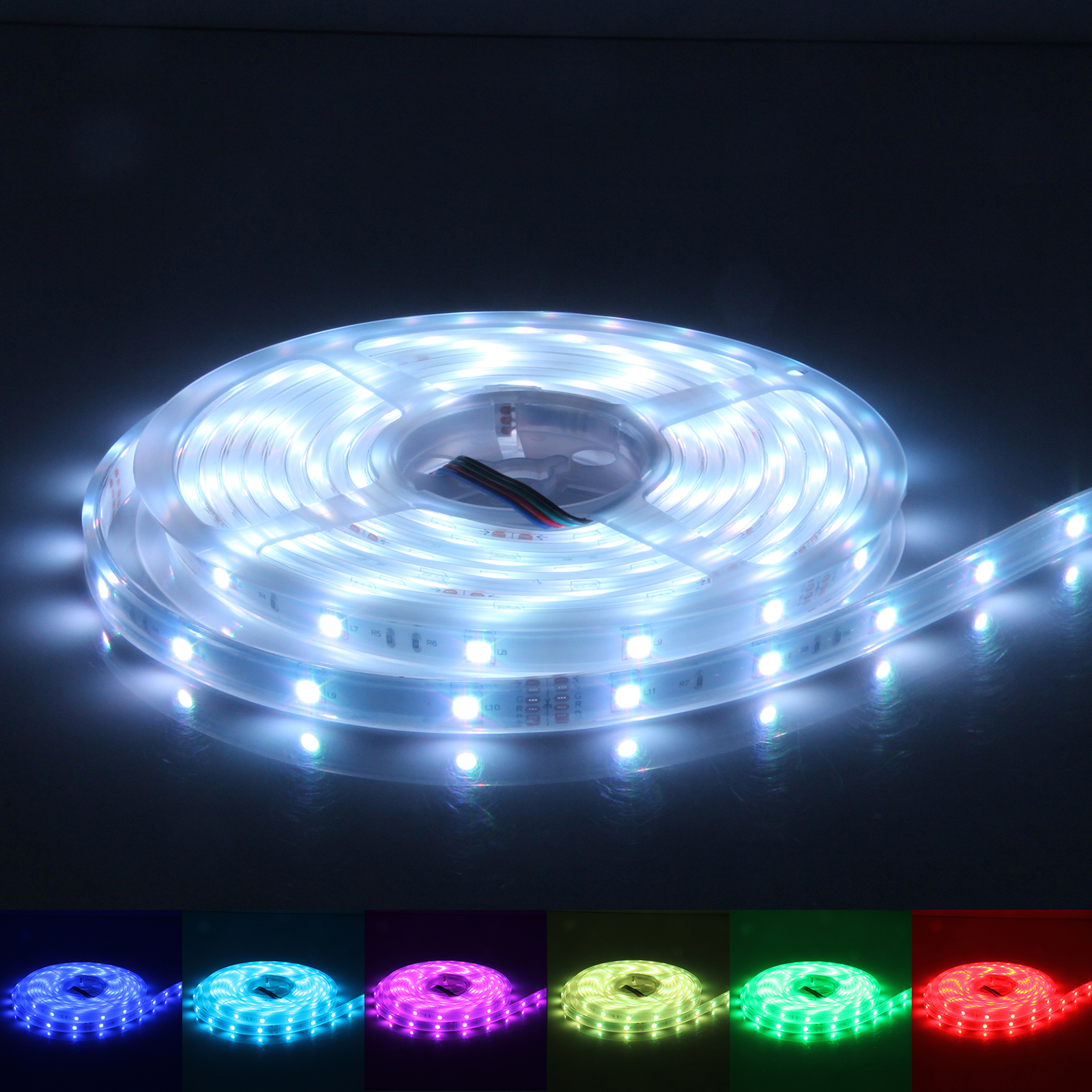 Surmountor Decoracion гибкая 5050 RGB Водонепроницаемая fita tiras cinta luces Светодиодная лента 5 м 12В 24В Светодиодная лента