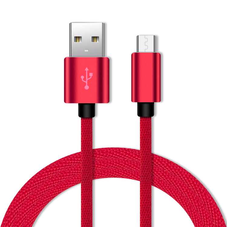 Manufacture custom nylon braided micro usb fast charging cable for android smartphone