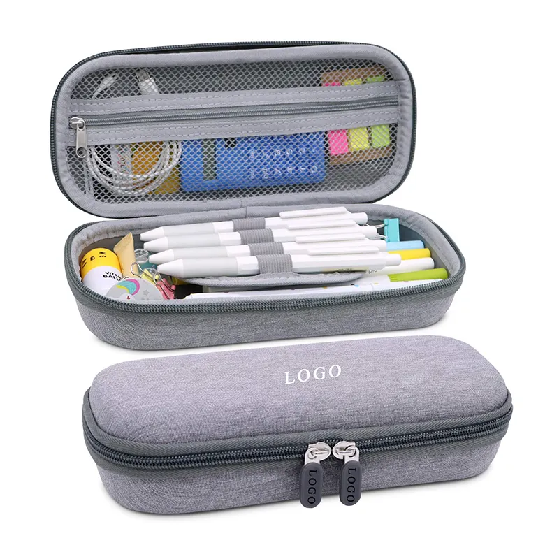 Large Capacity Stationery Storage Organizer Hard EVA Zipper Pencil Box Pouch Case for School